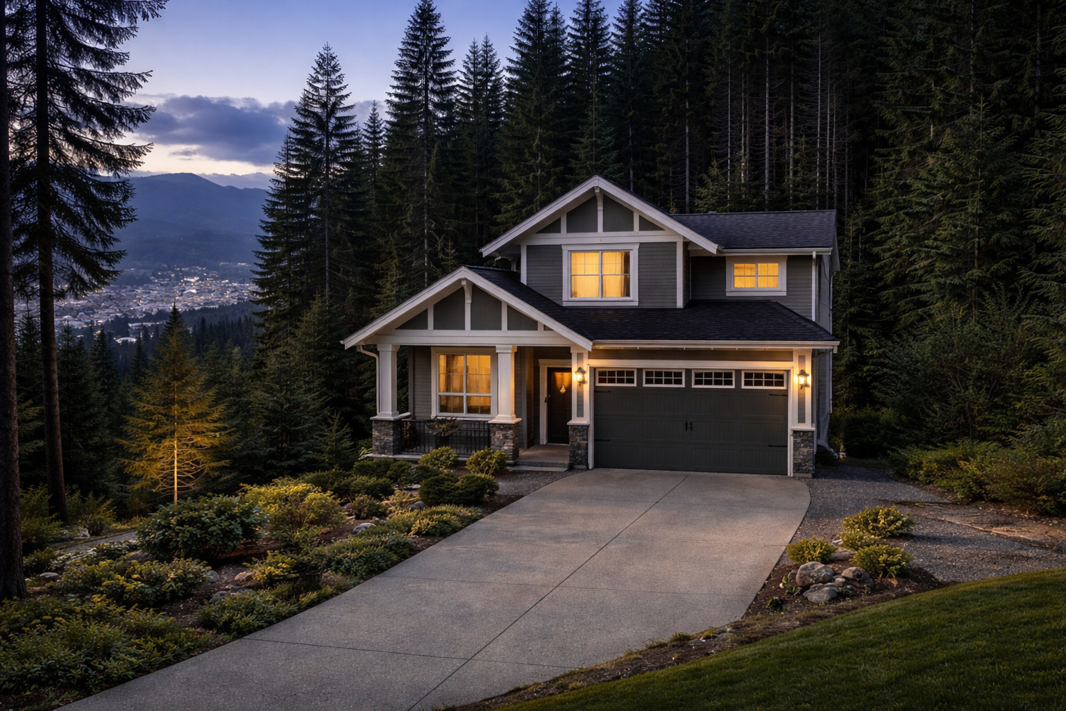 Burke Mountain detached home exterior