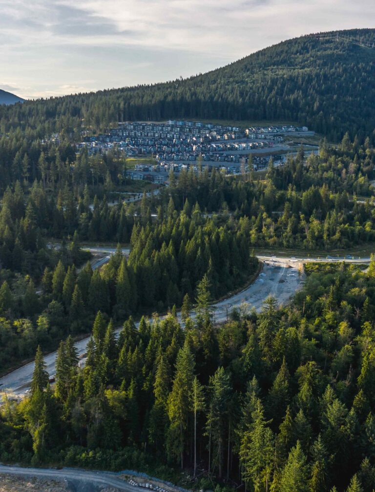 Burke Mountain Village commercial core — what's built today