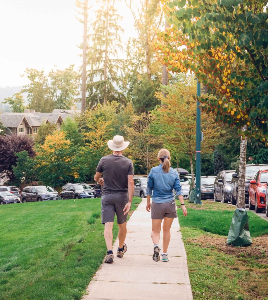 Walking trail near Heritage Mountain — Newport Village walkable belt