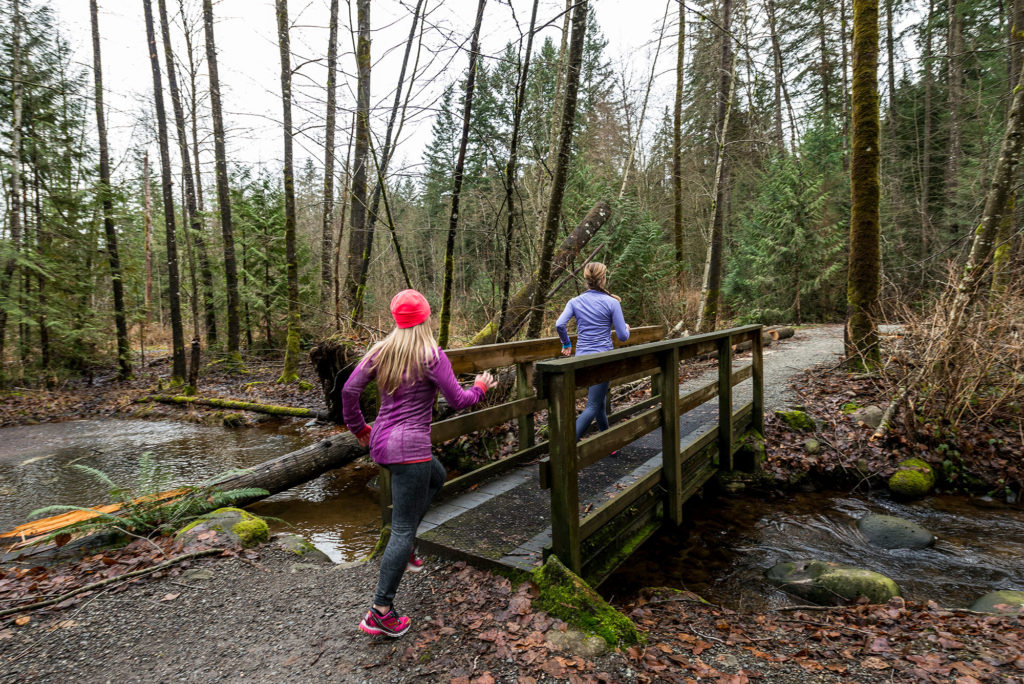 Coquitlam River running through the Tri-Cities corridor near Westwood