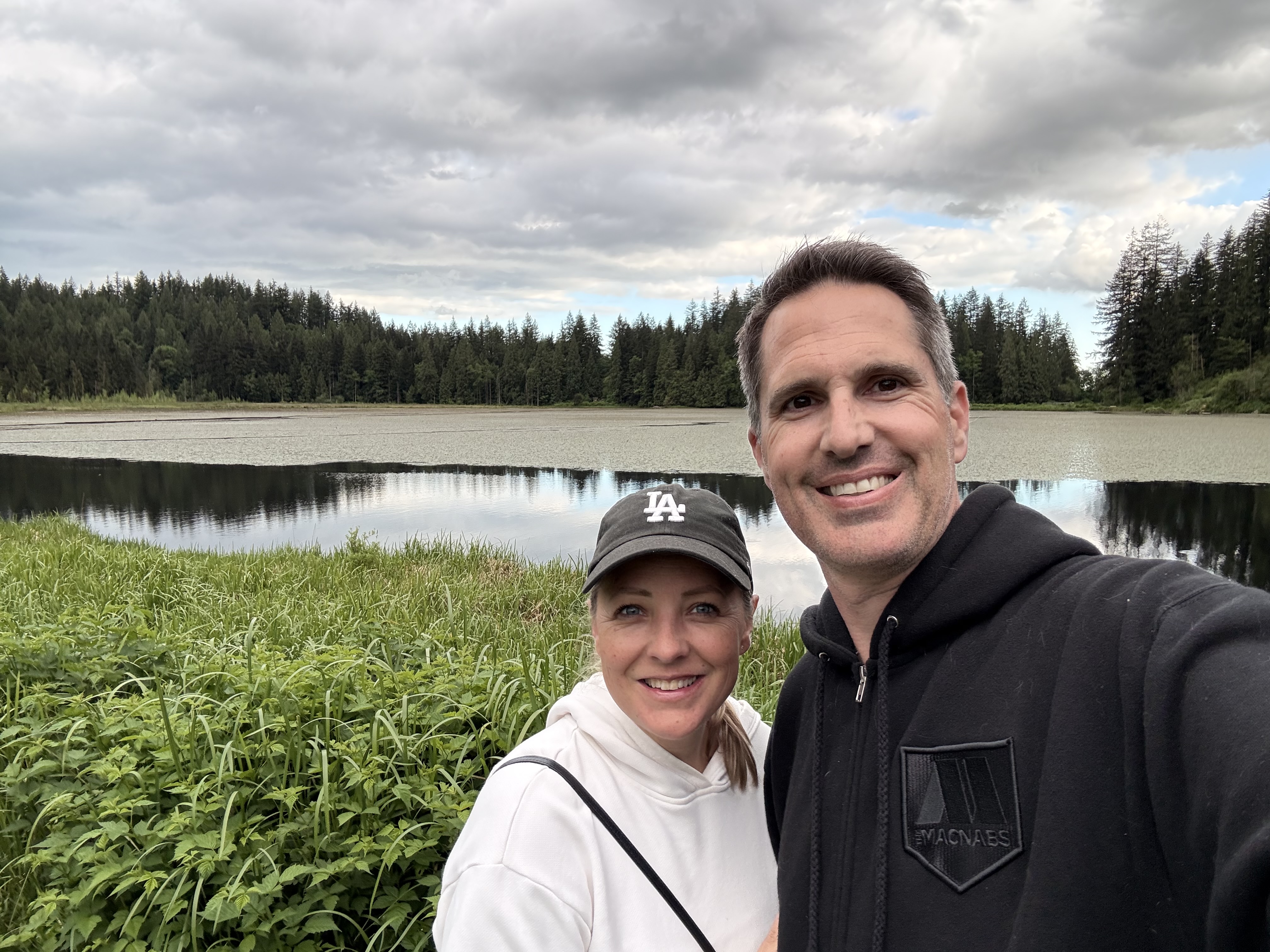 Craig Johnston and his wife at Minnekhada Regional Park's Lower Marsh, Coquitlam BC