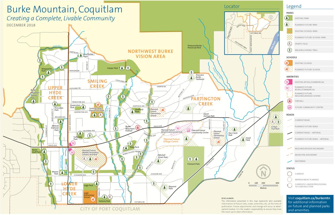 Burke Mountain park and trail map